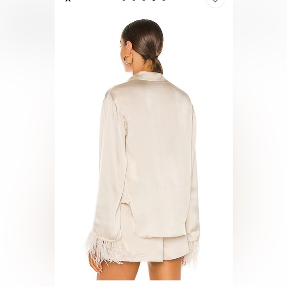 Michelle Blouse with Feather Cuffs - Picture 2 of 2